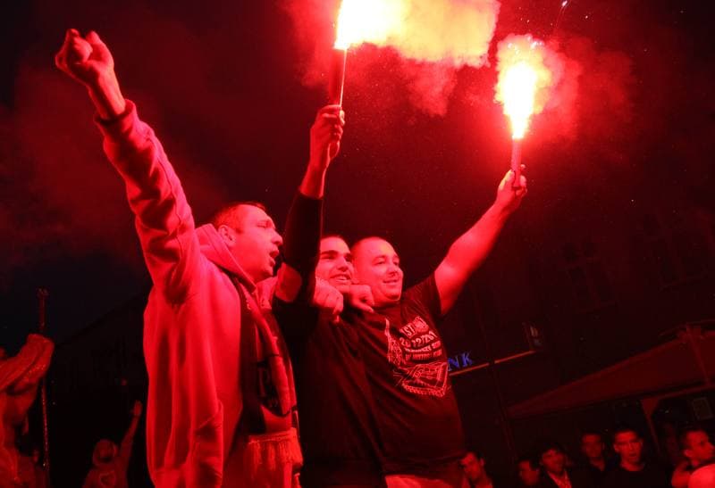 Football. Piast Gliwice. Celebration. 02.06.2013