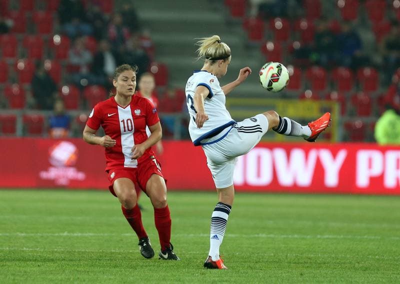 Football. Women's European Championship Qualifiers. Poland - Denmark. 07.04.2016