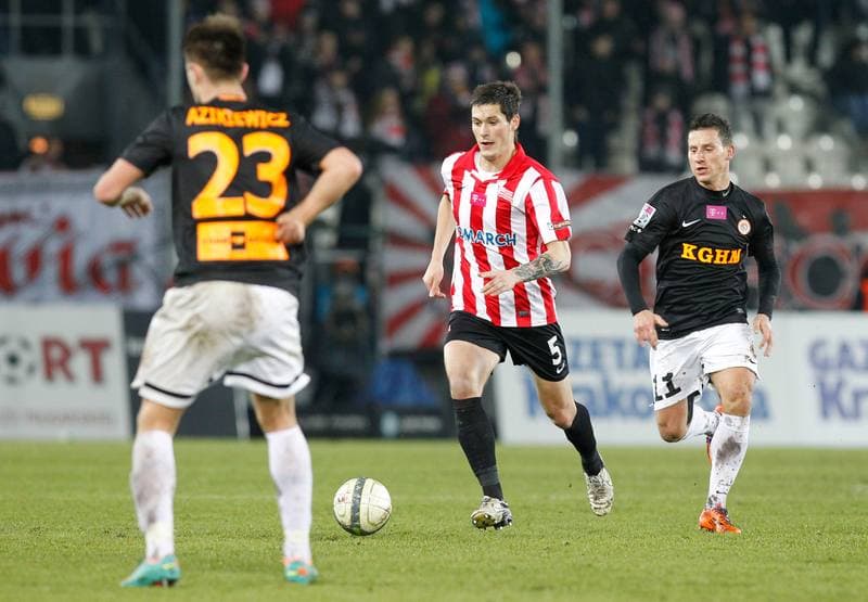 Football. T-Mobile Ekstraklasa. Cracovia Krakow - Zaglebie Lubin. 09.12.2013
