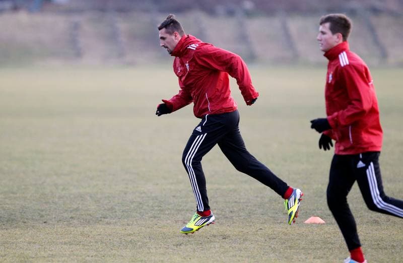 Football. Gornik Zabrze. Training. 08.01.2014