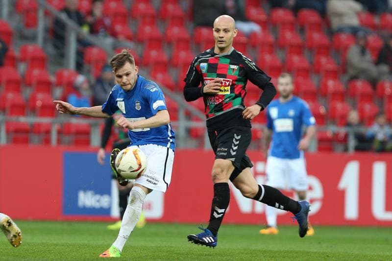 Football. Nice I Liga. GKS Tychy - Sandecja Nowy Sacz. 05.04.2017