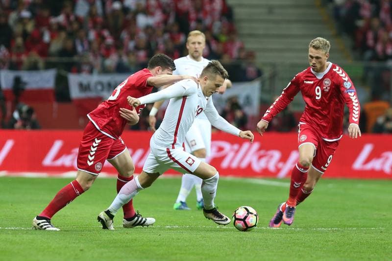 Football. World Cup Qualifiers. Poland - Denmark. 08.10.2016