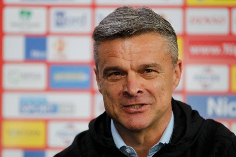 Football. GKS Katowice. Press Conference. 20.10.2017