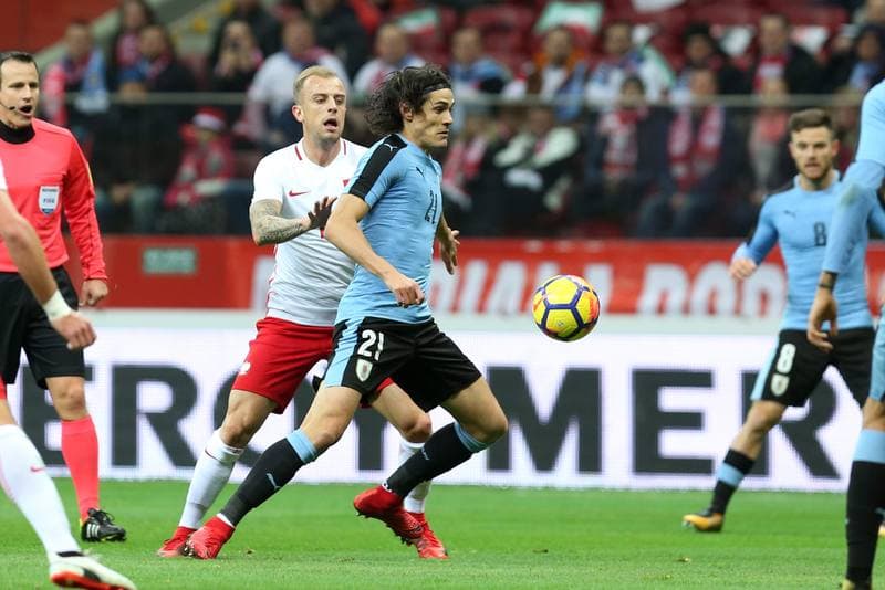Football. International Friendly. Poland - Uruguay. 10.11.2017