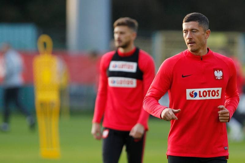 Football. Poland national team. Training. 08.10.2018