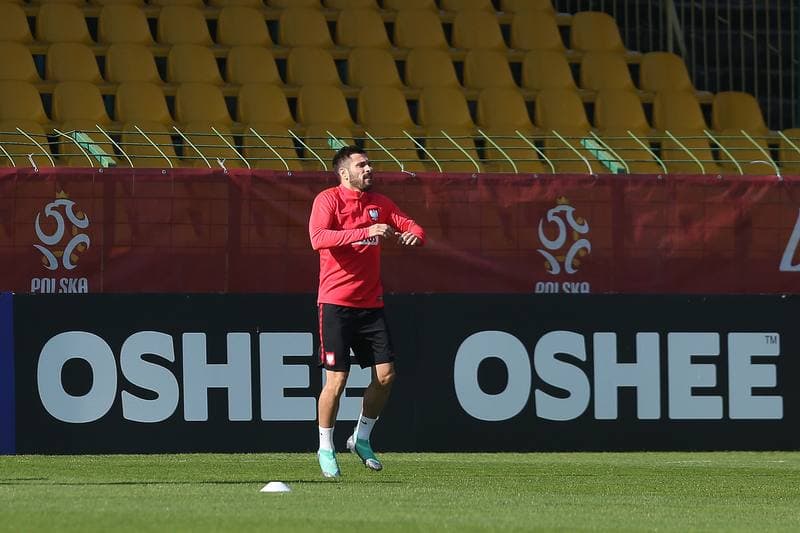 Football. Poland national team. Training. 12.10.2018