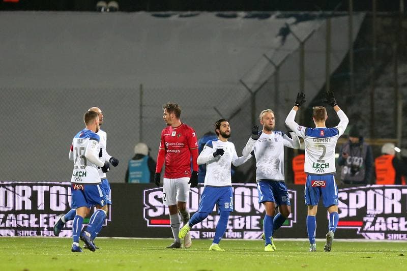 Football. Lotto Ekstraklasa. Zaglebie Sosnowiec - Lech Poznan. 16.12.2018