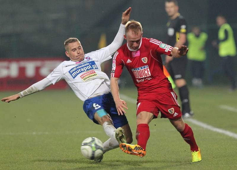 Football. T-Mobile Ekstraklasa. Podbeskidzie Bielsko Biala - Piast Gliwice. 03.11.2014