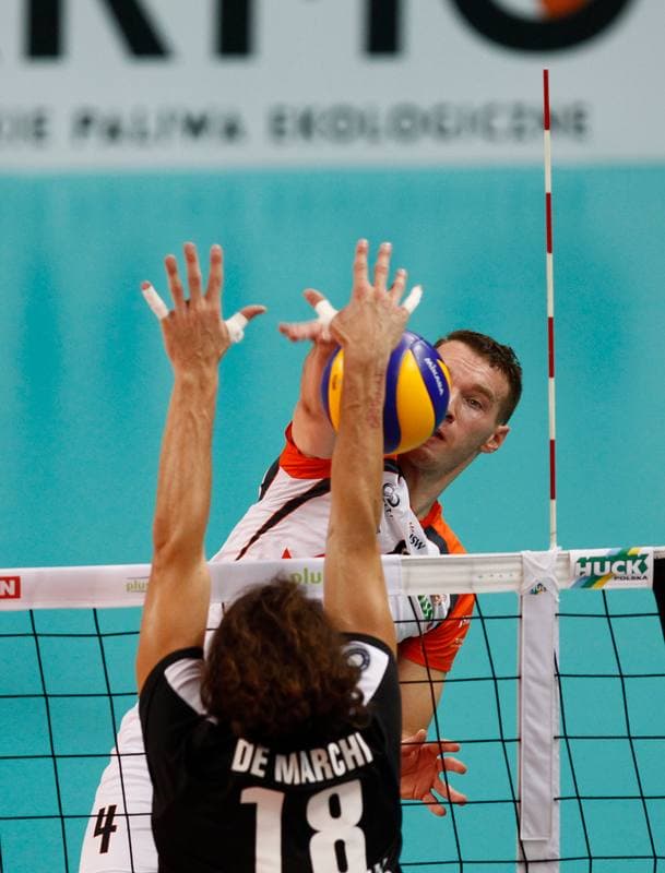 Volleyball. Sparing. Jastrzebski Wegiel - Berlin Recycling Volleys. 01.10.2014