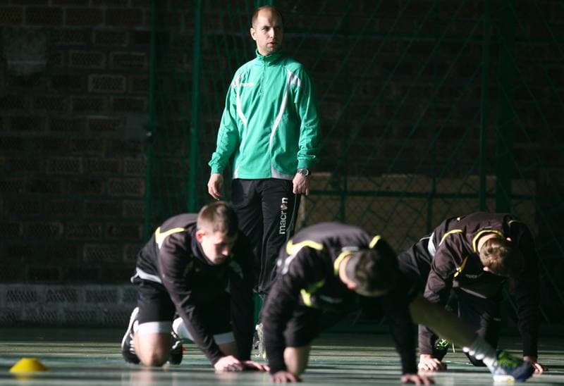 Football. GKS Katowice. Training. 15.01.2015