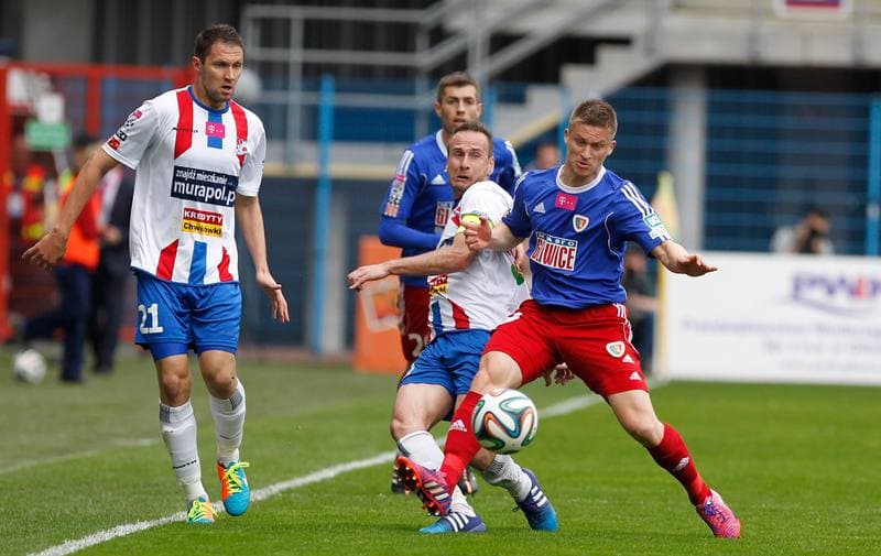 Football. T-Mobile Ekstraklasa. Piast Gliwice - Podbeskidzie Bielsko Biala. 26.04.2015