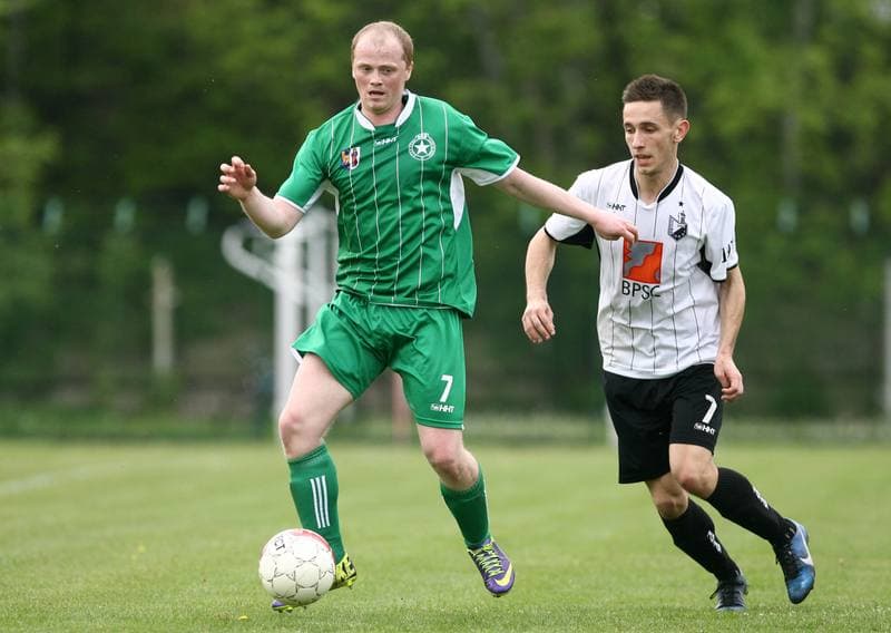 Football. III Liga Opolsko Slaska. Grunwald Ruda Slaska - Szombierki Bytom. 09.05.2015