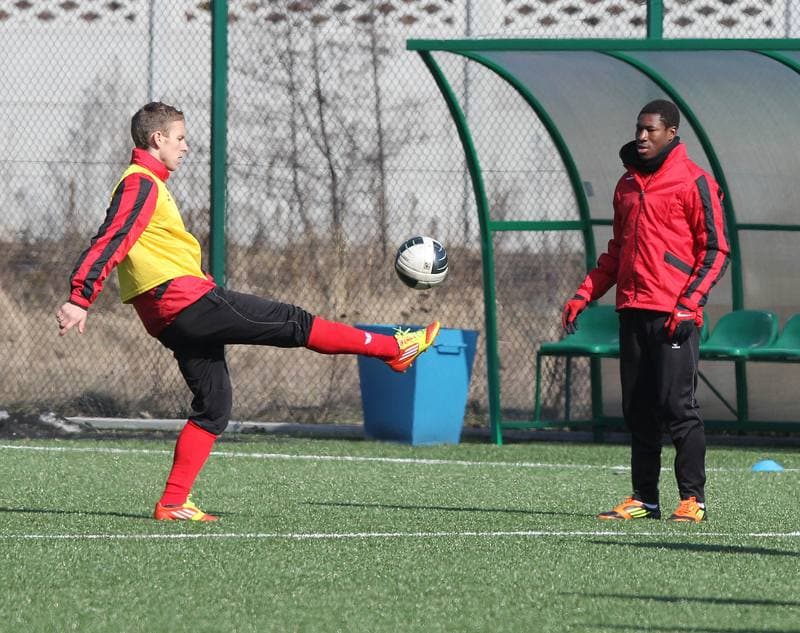 Football. Gornik Zabrze. Training. 05.03.2012