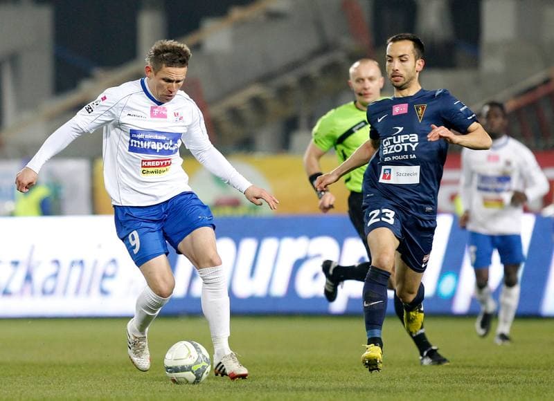 Football. T-Mobile Ekstraklasa. Podbeskidzie Bielsko Biala - Pogon Szczecin. 03.03.2014