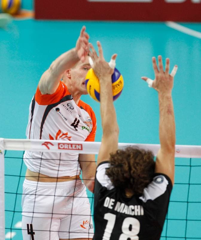 Volleyball. Sparing. Jastrzebski Wegiel - Berlin Recycling Volleys. 01.10.2014