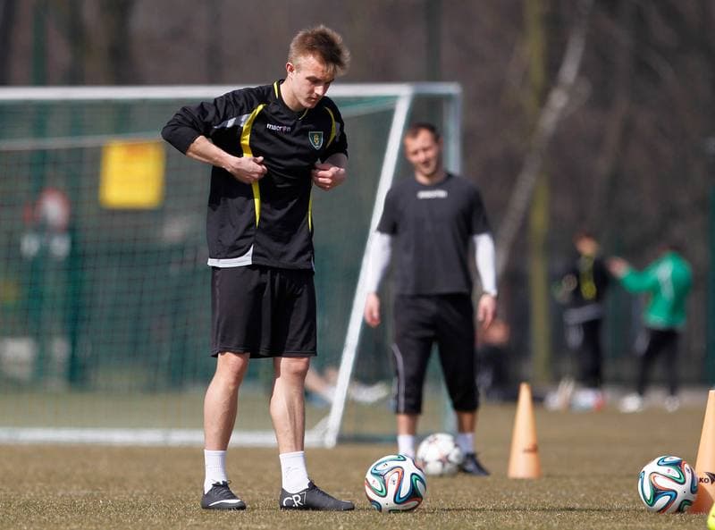 Football. GKS Katowice. Training. 15.01.2015