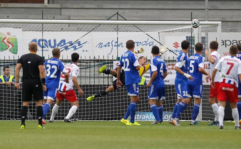 Football. T-Mobile Ekstraklasa. Podbeskidzie Bielsko Biala - Ruch Chorzow. 03.08.2014