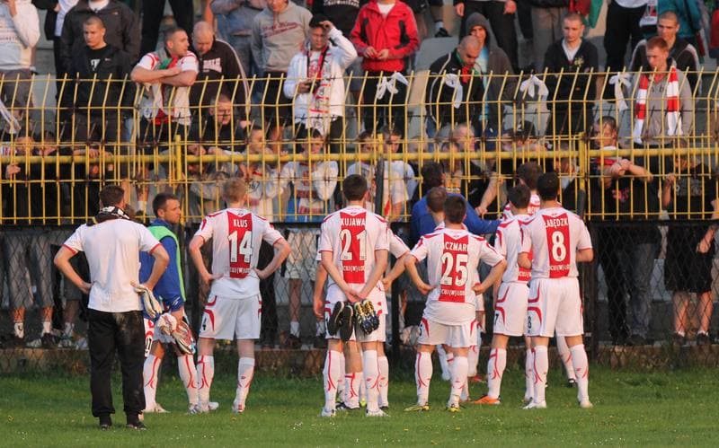 Football. Bytom I liga. Ruch Radzionkow - LKS Lodz. 29.04.2011