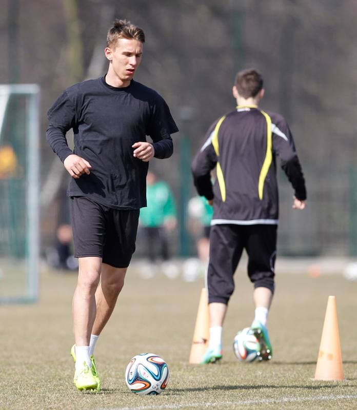 Football. GKS Katowice. Training. 15.01.2015
