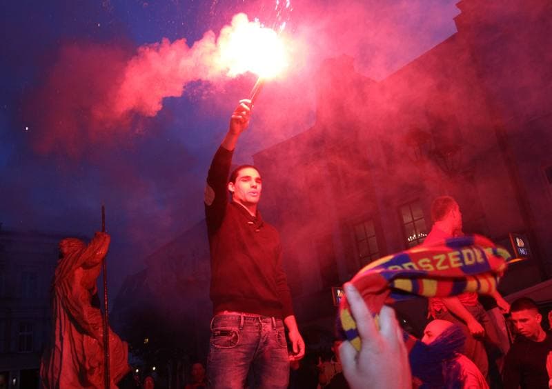 Football. Piast Gliwice. Celebration. 02.06.2013