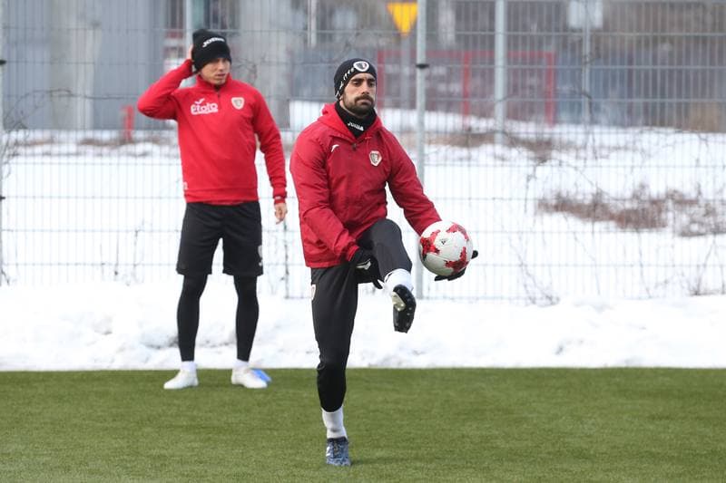 Football. Piast Gliwice. Training. 02.02.2017
