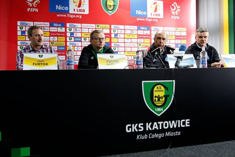 Football. GKS Katowice. Press Conference. 20.10.2017