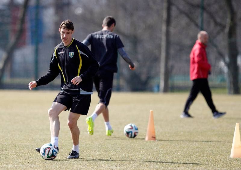 Football. GKS Katowice. Training. 15.01.2015