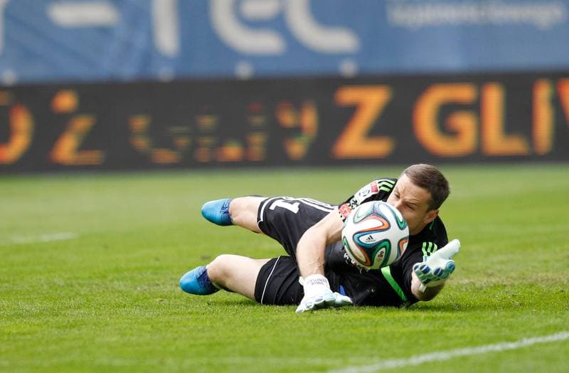 Football. T-Mobile Ekstraklasa. Piast Gliwice - Podbeskidzie Bielsko Biala. 26.04.2015