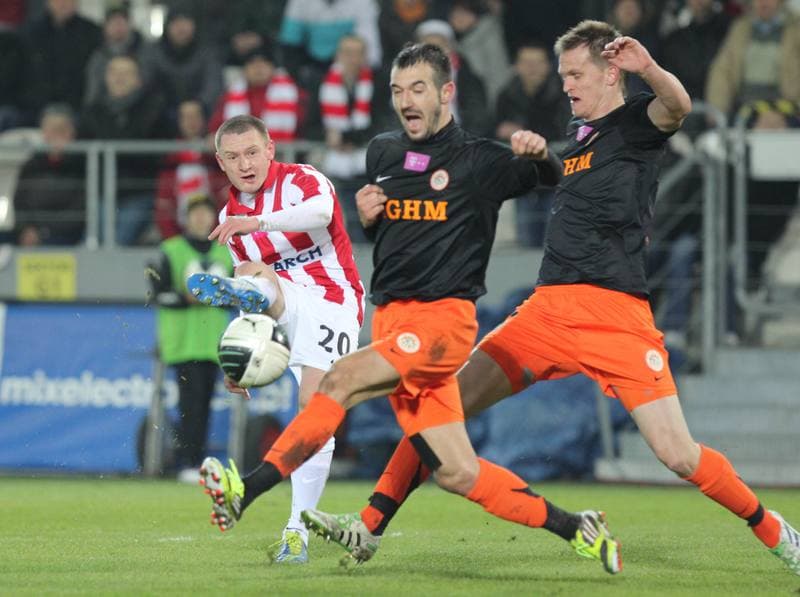 Football. T-Mobile Ekstraklasa. Cracovia Krakow - Zaglebie Lubin. 02.03.2012