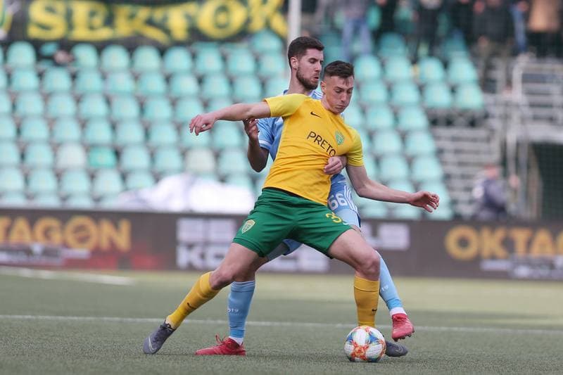 Football. Fortuna Liga. MSK Zilina - Slovan Bratislava. 14.04.2019