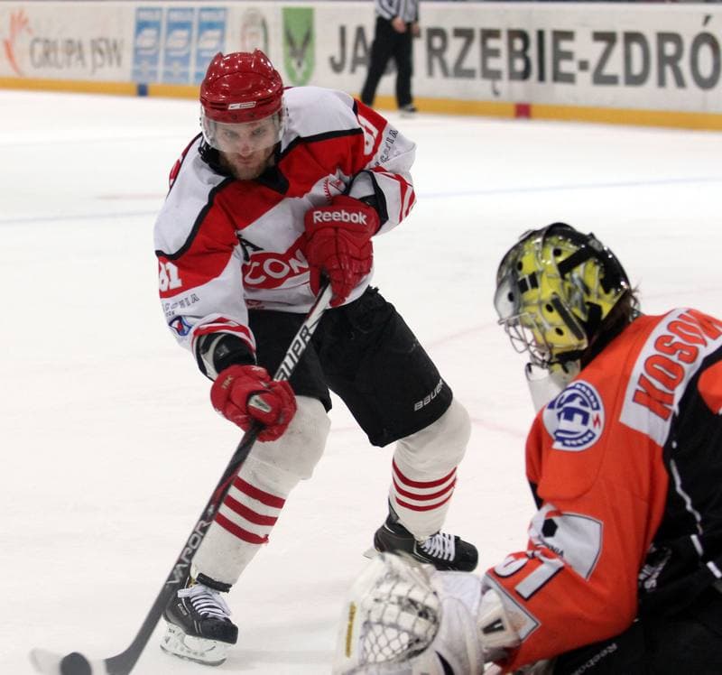 Ice Hockey. Polska Liga Hokejowa. JKH GKS Jastrzebie - Comarch Cracovia Krakow. 25.03.2013