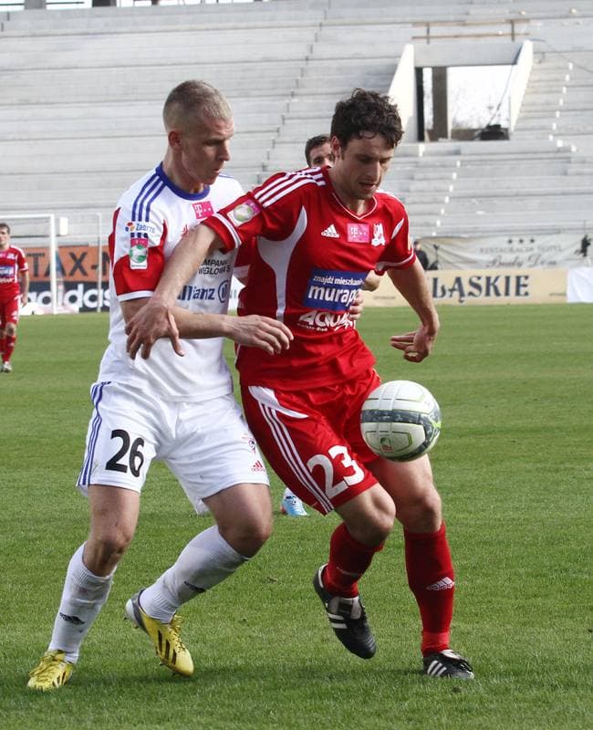 Football. T-Mobile Ekstraklasa. Gornik Zabrze - Podbeskidzie Bielsko-Biala. 14.04.2013