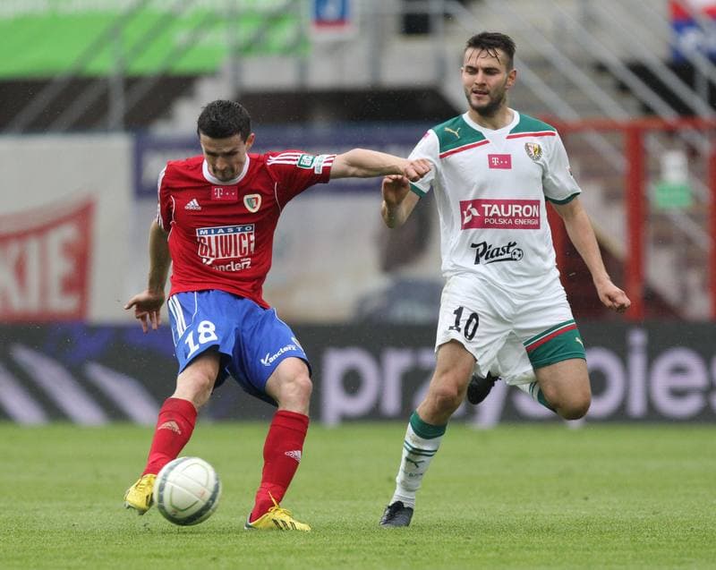 Football. T-Mobile Ekstraklasa. Piast Gliwice - Slask Wroclaw. 12.05.2013