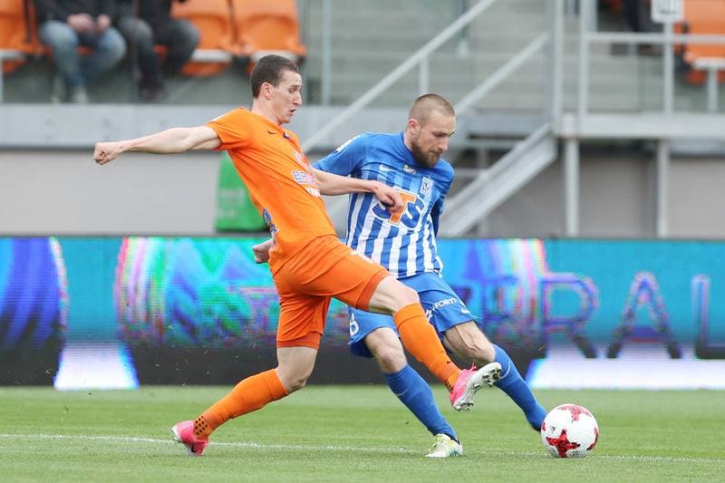 Football. Lotto Ekstraklasa. Bruk-Bet Termalica Nieciecza - Lech Poznan. 07.05.2017