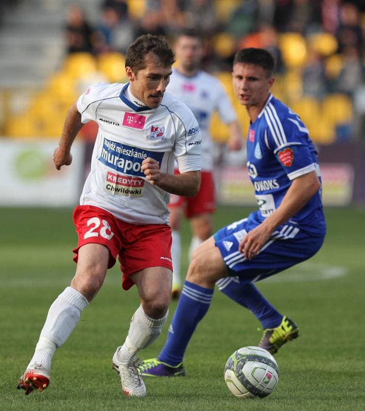 Football. T-Mobile Ekstraklasa. Podbeskidzie Bielsko Biala - Ruch Chorzow. 03.08.2014