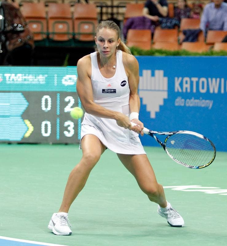 Tennis. Katowice Open 2015. Urszula Radwanska - Elizaveta Kulichkova. 07.04.2015