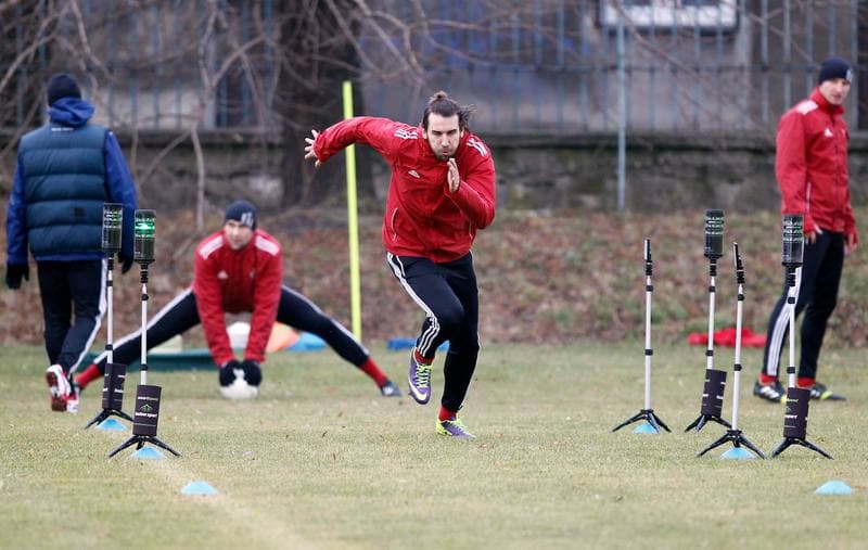 Football. Gornik Zabrze. Training. 08.01.2014