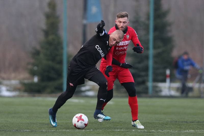 Football. Sparing. Zaglebie Sosnowiec - Cracovia Krakow. 17.01.2018