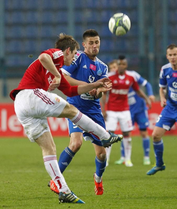 Football. T-Mobile Ekstraklasa. Wisla Krakow - Ruch Chorzow. 08.03.2014