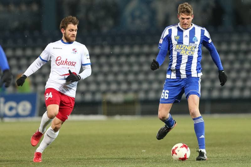 Football. Nice I Liga. Ruch Chorzow - Podbeskidzie Bielsko-Biala. 17.03.2018