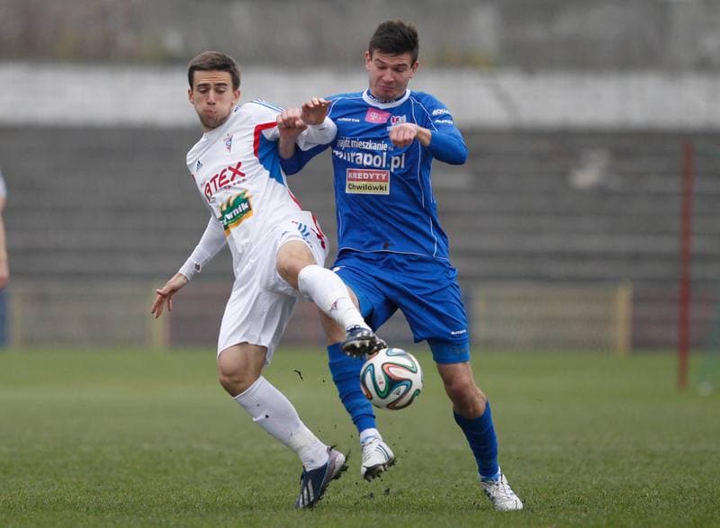 Football. III Liga Opolsko - Slaska. Gornik II Zabrze - Podbeskidzie II Bielsko Biala. 14.11.2014