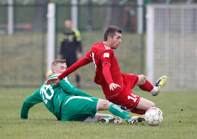 Football. III Liga Opolsko Slaska. Grunwald Ruda Slaska - Piast II Gliwice. 15.11.2014