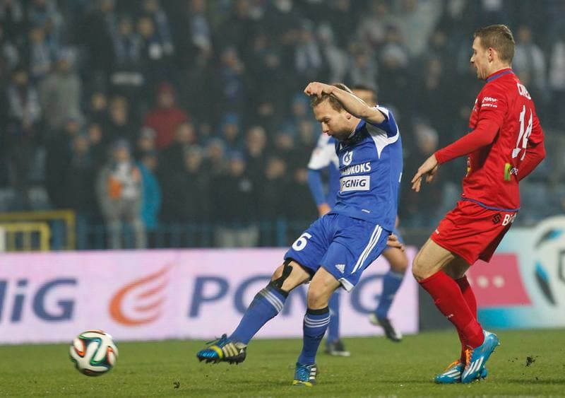 Football. T-Mobile Ekstraklasa. Ruch Chorzow - Podbeskidzie Bielsko Biala. 08.12.2014