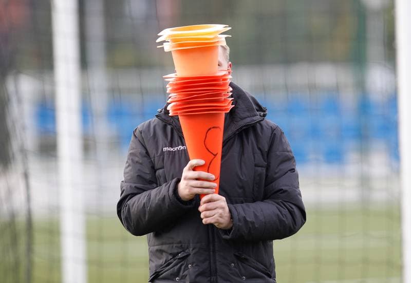 Football. GKS Katowice. Training. 15.01.2015