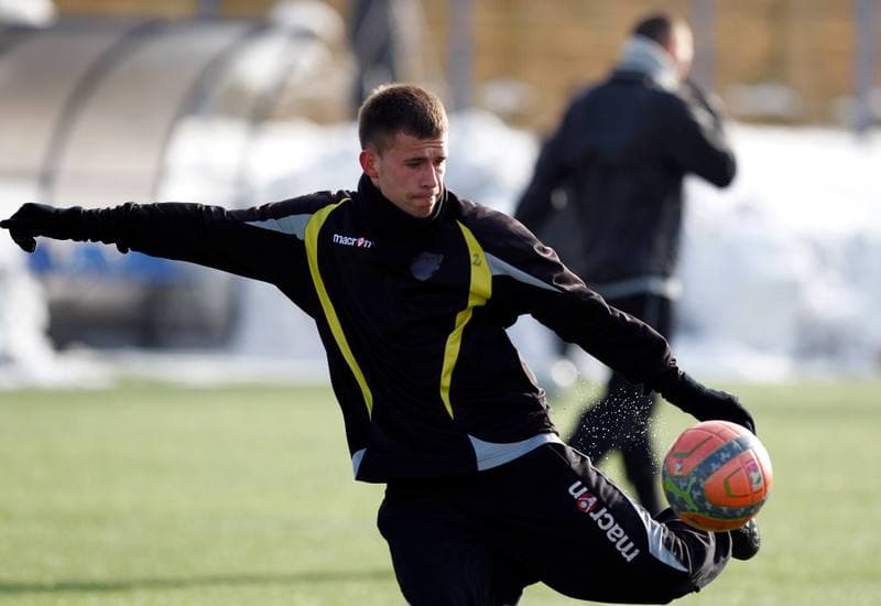 Football. GKS Katowice. Training. 15.01.2015