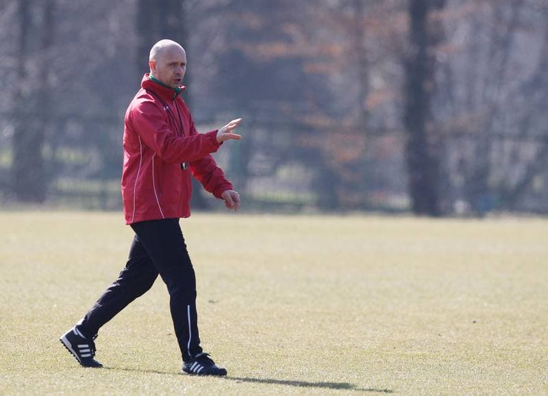 Football. GKS Katowice. Training. 15.01.2015