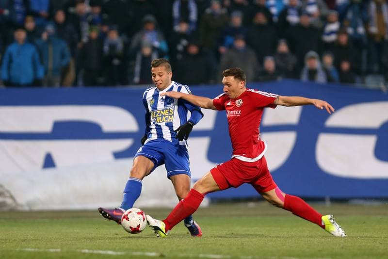 Football. Nice I Liga. Ruch Chorzow - Drutex-Bytovia Bytow. 04.03.2018
