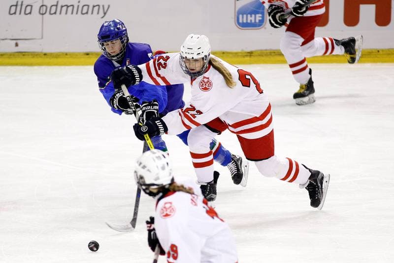 Ice Hockey. U18 Women's World Championship. Poland - Italy. 12.01.2017