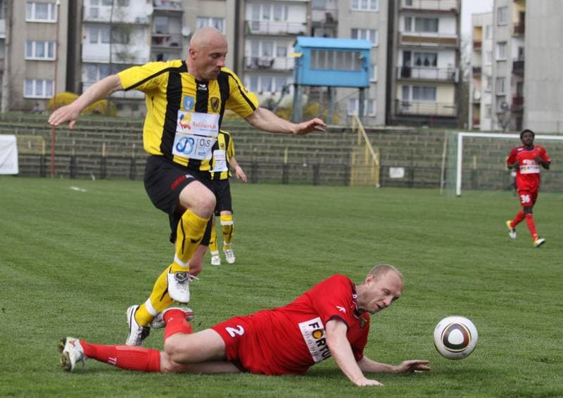 Football. Bytom I liga. Ruch Radzionkow - Odra Wodzislaw Slaski. 17.04.2011