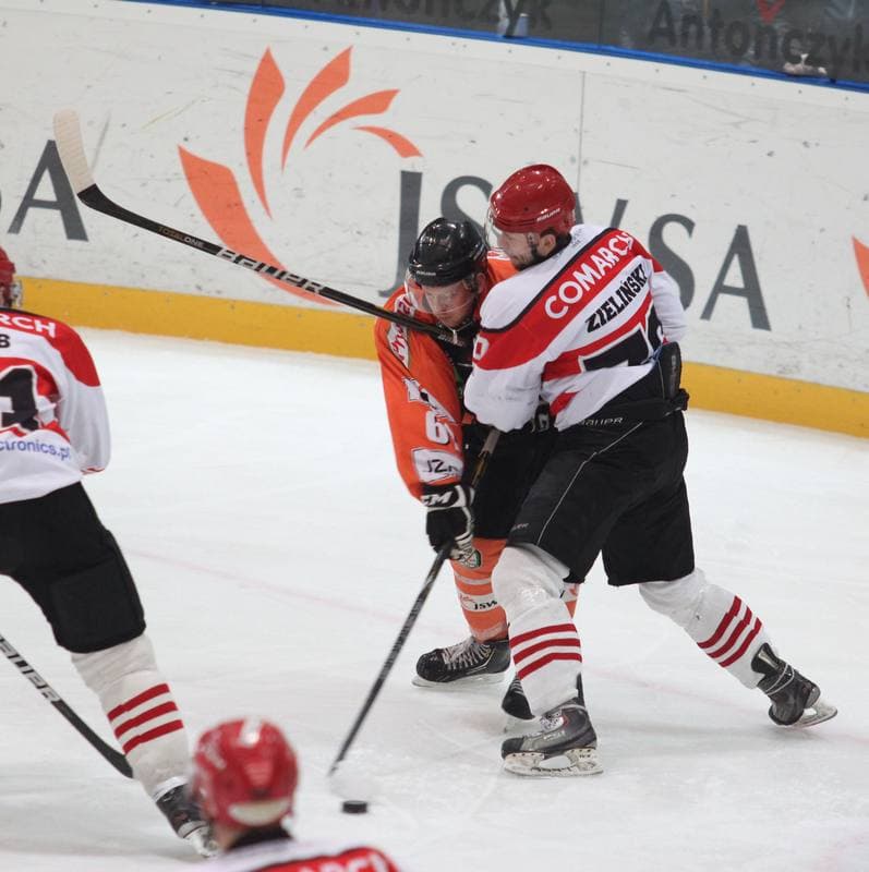 Ice Hockey. Polska Liga Hokejowa. JKH GKS Jastrzebie - Comarch Cracovia Krakow. 25.03.2013